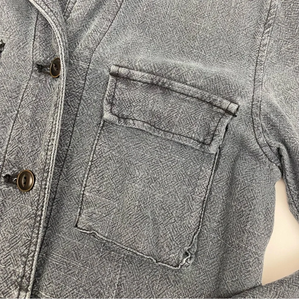 Free People Rainz Linen Blend Longline Maxi Duster Jacket Atlantic Washed Blue - Picture 6 of 12